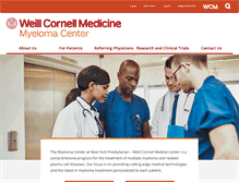 Tablet Screenshot of myelomacenter.org